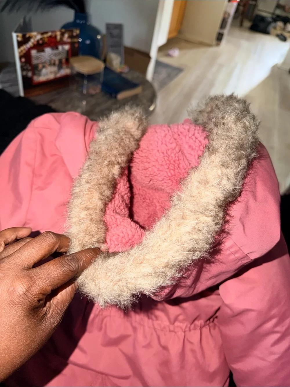 OshKosh B'gosh Soft Pink Sherpa-Lined Puffer Jacket